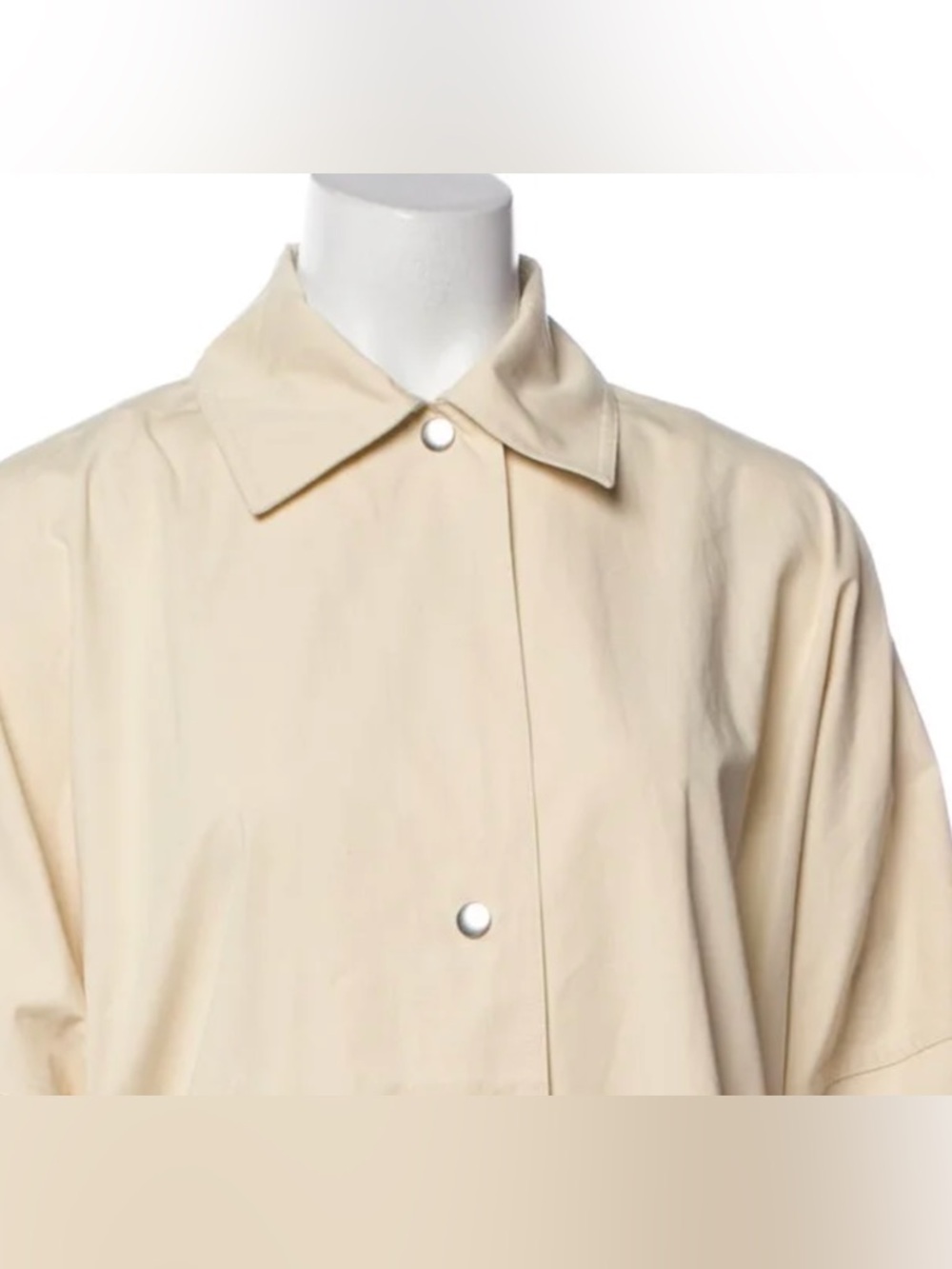 Toteme Cream Overshirt Washed Cotton - Picture 12 of 12